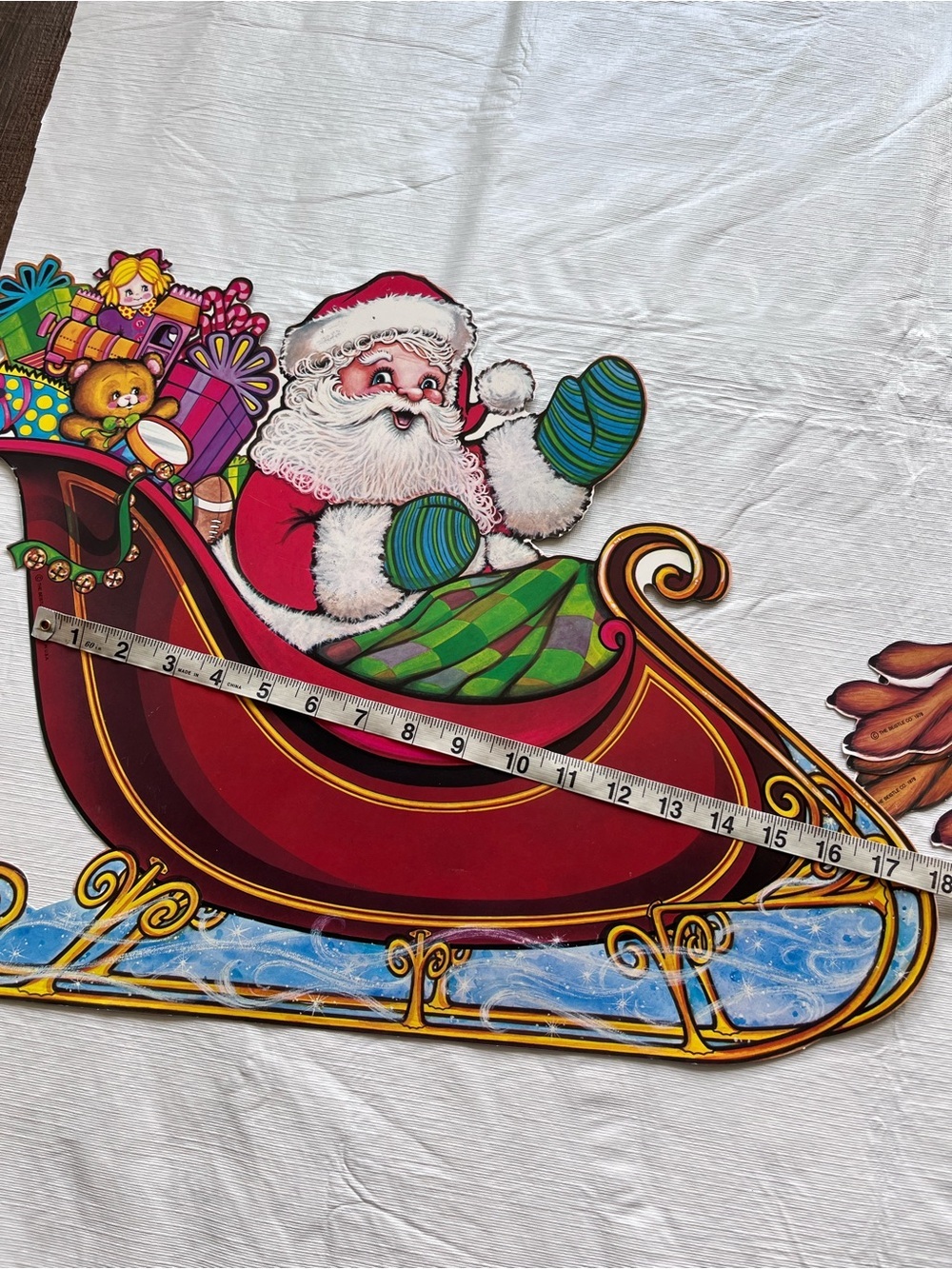 Vintage The Beistle Company 70’s Santa Reindeer Die Cut Out Set Christmas - Picture 10 of 11